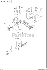 Subaru Robin EY080YD0030 (EY08) - Subaru Robin Engine 300 Intake &amp; Exhaust