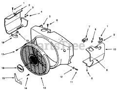 Toro 73420 (416-8) - Toro Garden Tractor (SN: 059000715 - 059999999) (1995) Blower Housing