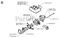 Husqvarna 365 - Husqvarna Chainsaw (SN: 19974900001 - 19991400000) CARBURETOR &amp; AIR FILTER
