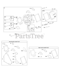 Briggs & Stratton 213432-0100-E1 - Briggs & Stratton Horizontal Engine Cylinder Head, Gasket Set - Engine, Gasket Set - Valve, Valves