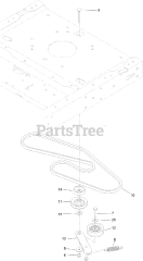 Toro 74643 (MX 5060) - Toro 50" TimeCutter Zero-Turn Mower (SN: 314000001 - 314999999) (2014) Belt and Pulley Assembly