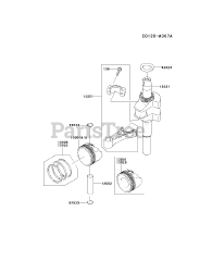 Kawasaki FJ180V-CS31 - Kawasaki Engine PISTON/CRANKSHAFT