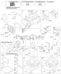 Briggs & Stratton 129802-1908-E1 - Briggs & Stratton Vertical Engine Cams, Crankshaft, Cylinder, Engine Sump, Kit/Gaskets, Lubrication, Piston Group, Valves