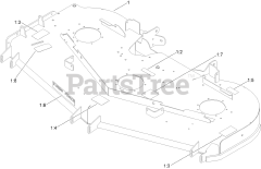Toro 72947 (6000) - Toro 72" Z Master Zero-Turn Mower, Side-Discharge Deck (SN: 400000000 - 406343040) Deck Decal Assembly No. 140-1170