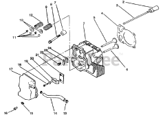 Toro 72062 (264-6) - Toro Yard Tractor (SN: 049000001 - 049999999) (1994) Cylinder Head/valve/breather