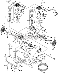 Homelite HAC 100 E (UT-06046) - Homelite Air Compressor Exploded View