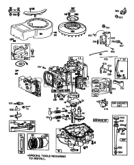 Toro 57420 (12-44) - Toro Lawn Tractor, 12hp (SN: 008000001 - 008999999) (1988) Engine Briggs  Stratton Model 281707-0165-01