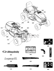 Simplicity 2691314-00 - Simplicity Legacy XL Garden Tractor, 27hp Kawasaki