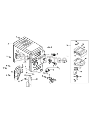 MTD 490-WU - MTD Engine 490-WU Muffler &amp; Controls