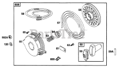 Briggs & Stratton 233451-2530-01 - Briggs & Stratton Horizontal Engine Rewind Starter