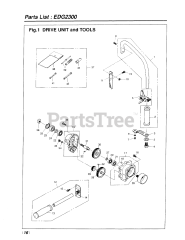 RedMax EDG 2300 - RedMax Engine Drill (1997-12) 016 - DRIVE UNIT/TOOLS