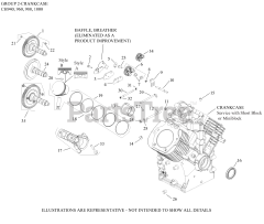 Kohler CH960-2005 - Kohler Command PRO Engine, Basic Version, 36hp, 999cc 02 CrankCase