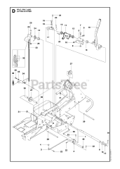 Husqvarna PR 17 AWD (966772701) - Husqvarna Swedish Riding Mower (2012-02) MOWER LIFT / DECK LIFT