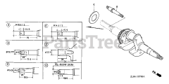 Honda GC135 QHA1 (GCAJ) - Honda Engine, Made in Japan (SN: GCAJ-1000001 - GCAJ-9999999) CRANKSHAFT