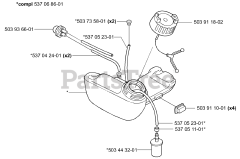 Husqvarna 326 RX - Husqvarna String Trimmer (2001-03) Fuel Tank