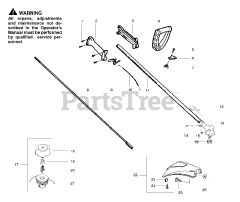 Weed Eater XT 600 - Weed Eater String Trimmer, Type 6 Handle, Chassis &amp; Bar Assembly Type 6