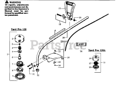 Weed Eater YP 120 - Weed Eater String Trimmer CUTTING HEAD &amp; DRIVE SHAFT