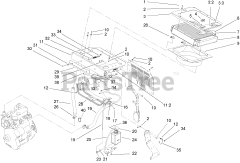 Toro 74268 (Z 597-D) - Toro 60" Z Master Zero-Turn Mower, Side-Discharge Deck (SN: 270000001 - 270000300) (2007) Cooling System Assembly