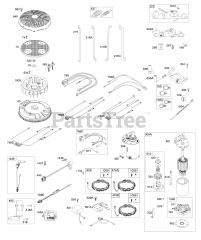 Briggs & Stratton 44S877-0004-B1 - Briggs & Stratton Vertical Engine Flywheel, Controls, Wire Harness, Alternator, Starter