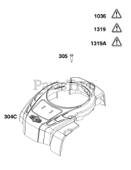 Briggs & Stratton 93J02-0147-F1 - Briggs & Stratton Vertical Engine Blower Housing Group