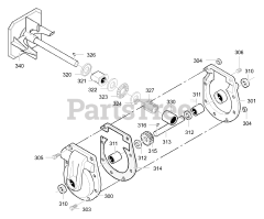 Murray 624809x54A - Murray 24" Snow Thrower (2001) Gear Case Assembly