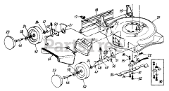 White Outdoor 116-106F190 - White Outdoor Lawn Boss 20" Walk-Behind Mower (1996) Deck And Wheel Assembly (106F)