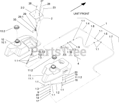 Toro 74271 (Z 550) - Toro 52" Z Master Zero-Turn Mower, Side-Discharge Deck (SN: 280000001 - 280999999) (2008) Fuel Tank Assembly