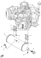 Gravely 08201321 - Gravely MX800v Yamaha Replacement Engine Body Fitting