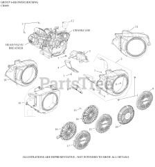 Kohler CH440-3264 - Kohler Command PRO Engine, Basic Version, 14hp, 10.5kW 06 Blower Housing