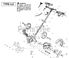 Weed Eater PE 550 - Weed Eater Edger, Type 2 Handle &amp; Controls Type 4-5
