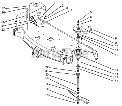 Toro 78260 - Toro 48" Side-Discharge Mower Deck for 260 Series Tractors (SN: 039000001 - 039999999) (1993)