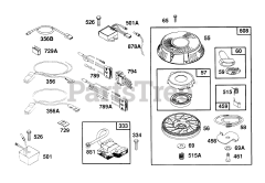Briggs & Stratton 261777-0153-01 - Briggs & Stratton Vertical Engine Rewind, Wires, Electrical