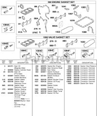 Briggs & Stratton 433447-0116-E2 - Briggs & Stratton Horizontal Engine Engine/Valve Gasket Sets, Terminal Connectors