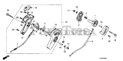 Honda HRR216 K6 VXAA (MZCG) - Honda 21" Walk-Behind Mower, Made in USA (SN: MZCG-8000001 - MZCG-8199999) THROTTLE LEVER