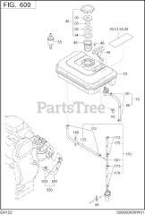 Subaru Robin EH122D26010 (EH12-2) - Subaru Robin Rammer Engine 600 Fuel &amp; Lubricant