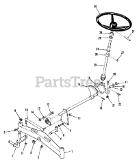 Toro 01-10K802 (C-105) - Toro Garden Tractor (1981) Front Axle And Steering