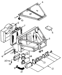 White Outdoor FR-2200 D (130-028-190) - White Outdoor Front-Mount Riding Mower (1990) Radiator Assembly