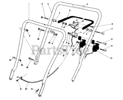 Toro 16775 - Toro Walk-Behind Mower (SN: 009000001 - 009999999) (1989) Handle Assembly