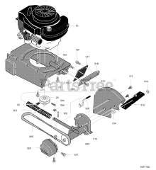 Murray EV3850x4A - Murray Edger (2002) Engine &amp; Blade Assembly