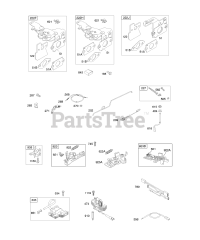 Briggs & Stratton 128602-0552-E1 - Briggs & Stratton Vertical Engine Controls, Flywheel Brake, Governor Spring, Ignition