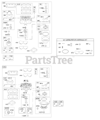 Briggs & Stratton 445777-0127-E2 - Briggs & Stratton Vertical Engine Carburetor, Kit - Carburetor Overhaul