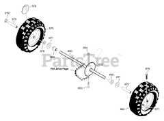 Scotts 624518x31A - Scotts 24" Snow Thrower (2004) Wheels