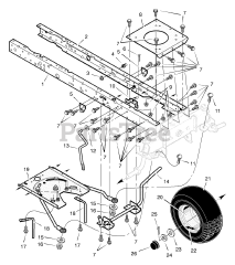 Murray 46107x92A - Murray 46" Garden Tractor (2000) Front Frame Assembly