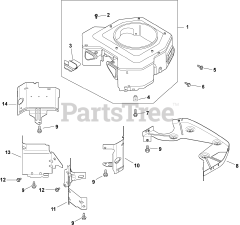 Kohler CV22-75500 - Kohler Command PRO Engine, Basic Version, 23hp, 17.2kW Blower Housing &amp; Baffles 6-24-190