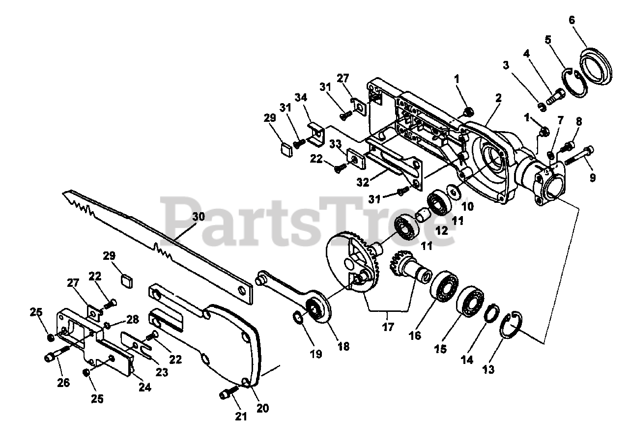 Echo SRS2400 Echo Pole Saw (Type 1) Cutter Head Assembly Parts