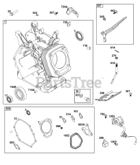 Briggs & Stratton 25T237-0331-H5 - Briggs & Stratton Horizontal Engine Cylinder Group