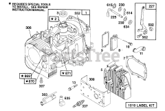 Briggs & Stratton 259707-0126-01 - Briggs & Stratton Vertical Engine Cylinder, Cylinder Head