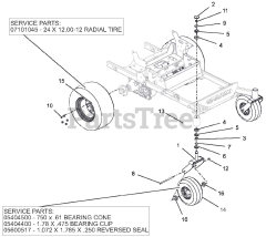 Gravely 992236 (Pro-Turn 460) - Gravely Pro-Turn 60" Zero-Turn Mower, Kubota Diesel (SN: 040000 - 049999)