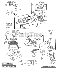 Briggs & Stratton 404447-1211-01 - Briggs & Stratton Horizontal Engine Crankshaft, Cam, Piston Grp