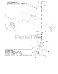 Gravely 991080 (Pro-Turn 152) - Gravely Pro-Turn 52" Zero-Turn Mower, Kawasaki (SN: 041000 & Above) Tire Assembly
